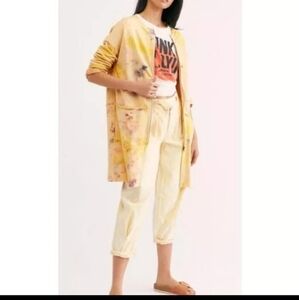 Free People Marie Bouvier Laurel Jacket Tie Dyed Sweatshirt One Size